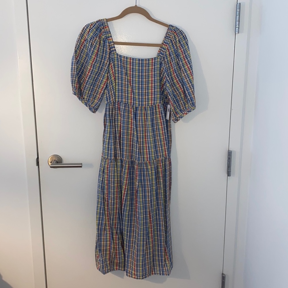 Old navy gingham midi dress